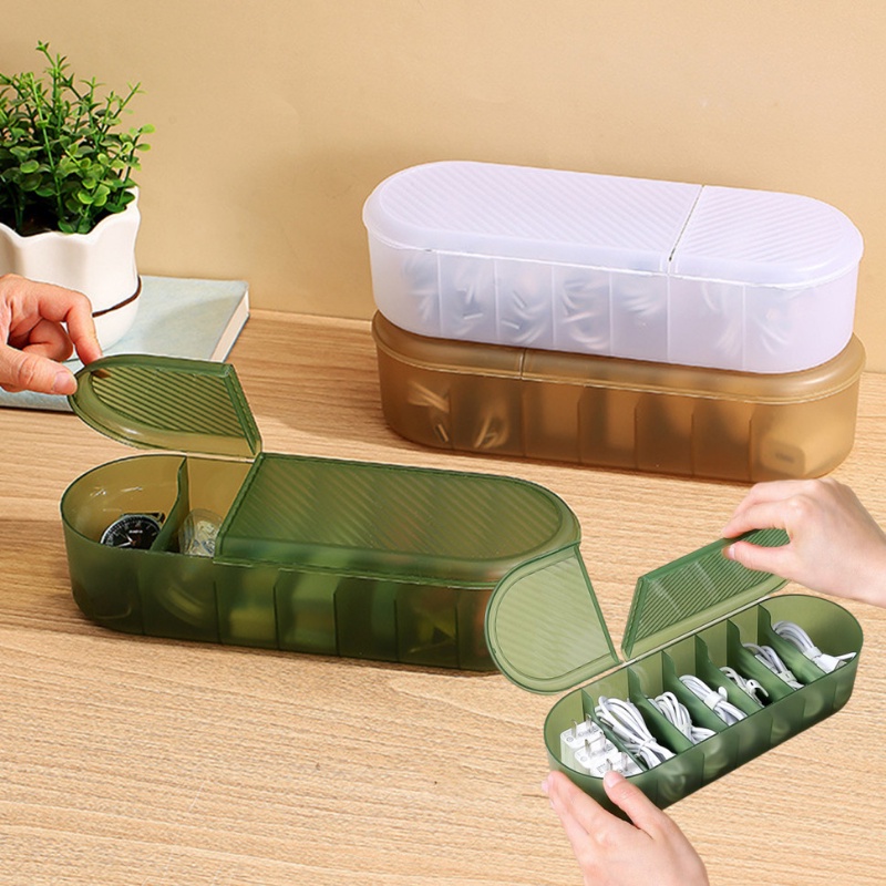 Hộp Đựng Sắp Xếp Dây Cáp Sạc 7 Ngăn Tiện Dụng