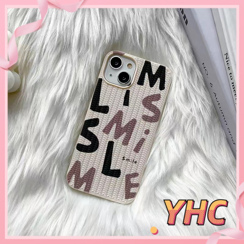 Ốp lưng iPhone Đơn giản chắp vá các hoa văn dệt kim smile tiếng AnhCho iPhone 7plus / 8 / 8plus / X / xs / xsmax / 11 / 12 / 13 / 14 / Plus / pro / pro max-604