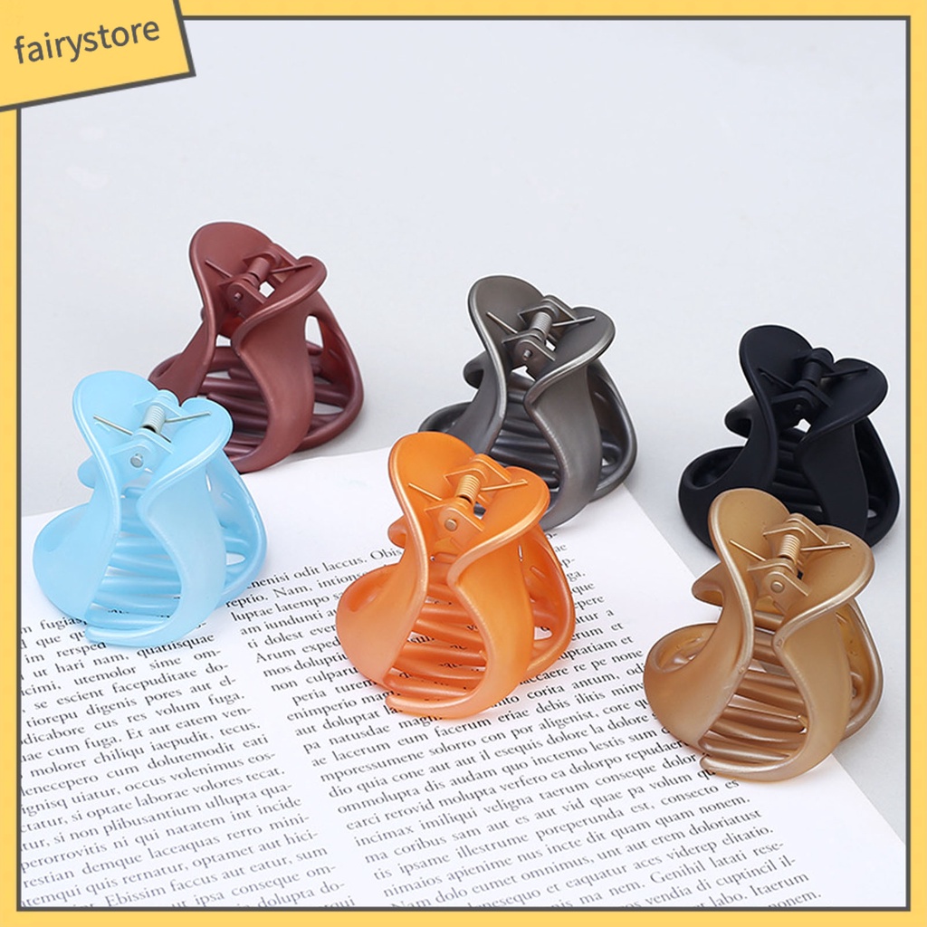 Kẹp Tóc Càng Cua Lớn Co Giãn Không Trượt Màu Sắc Tinh Khiết [Fairy1] [Fairy1]
