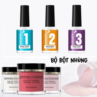Bộ Bột Nhúng Và Chai Base Top Cứng Móng