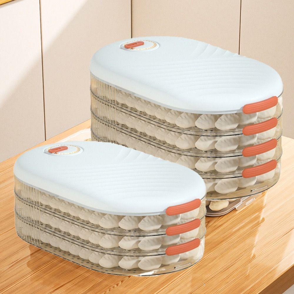 Hộp Đựng Bánh Xếp Nhiều Tầng Sức Chứa Lớn Trong Suốt Có Nắp Đậy Thời Trang 2023
