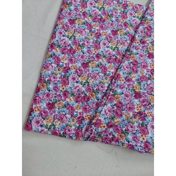 Vải Thô Cotton hoa xinh