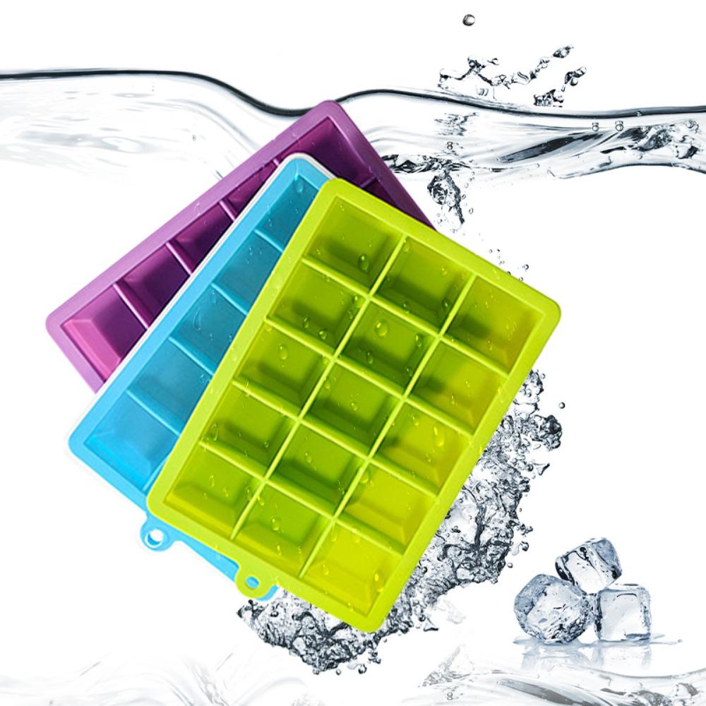 KUNHEV Khuôn Làm Đá Viên Có Nắp Đậy Tiện Dụng