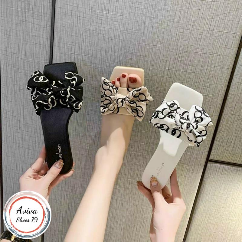 Dép đế bệt quai thắt Nơ siêu siêu hót H2STORE 88 .