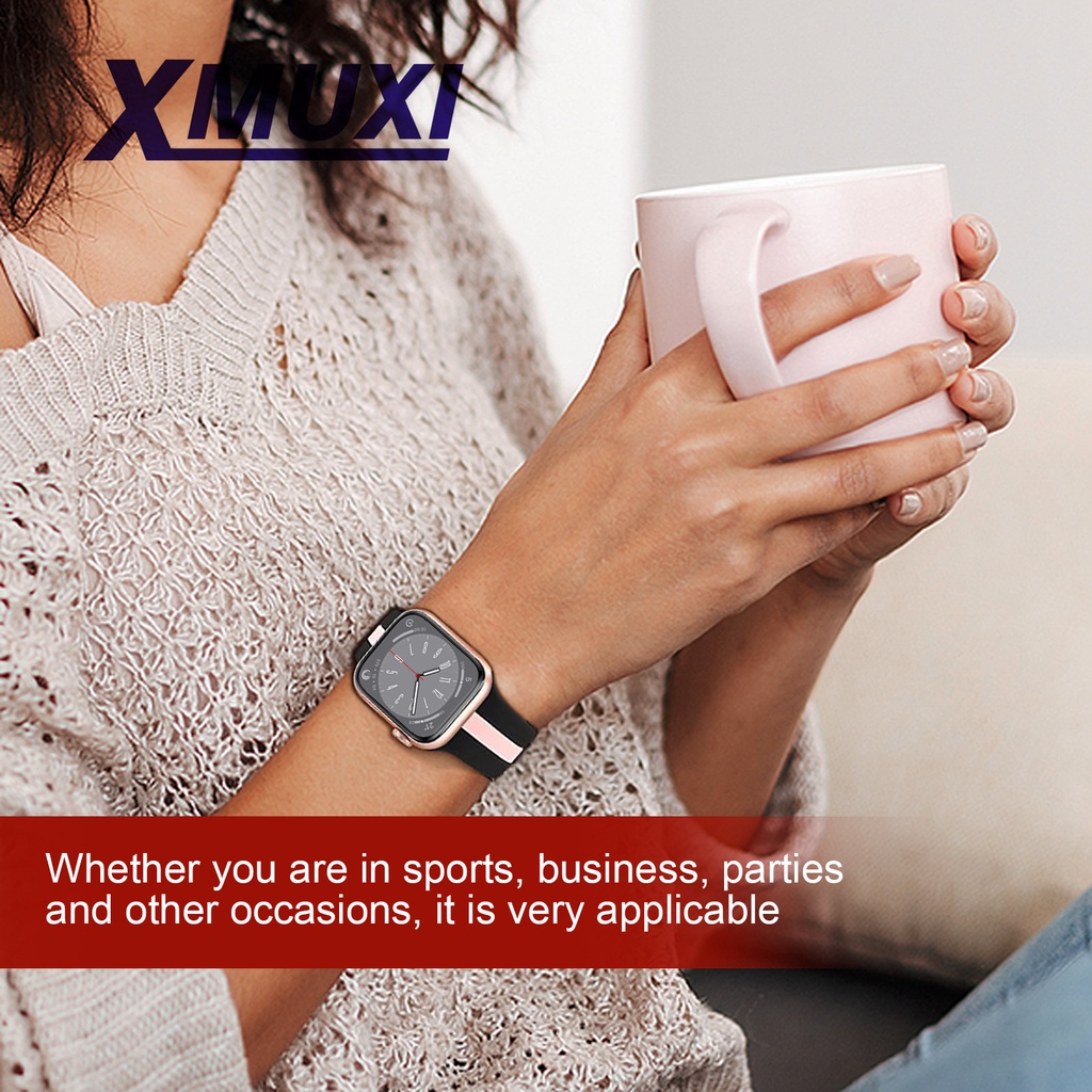 Dây Đeo Thay Thế Bằng Silicone Mềm 45mm 44mm 41mm 40mm 49mm Cho iwatch Series 8 / Ultra / 7 / 6 / SE / 5 / 4 / 3