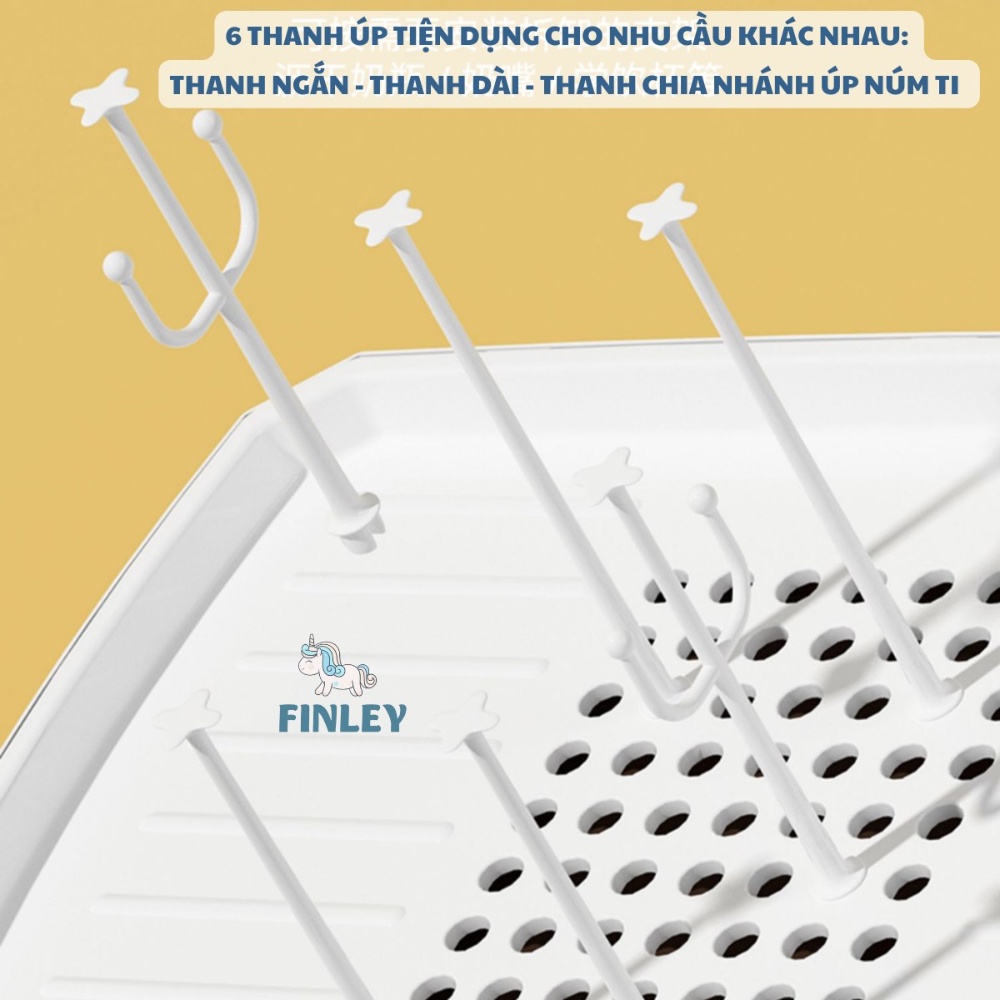 Giá Khay Úp Đựng Bình Sữa Finley Smart FL-0030 Có Nắp Đậy Cho Bé