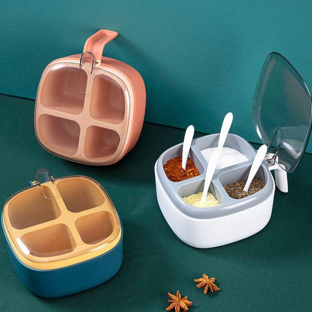 JARRED Lọ Đựng Gia Vị Bằng Nhựa Trong Suốt Chống Ẩm Tiện Dụng