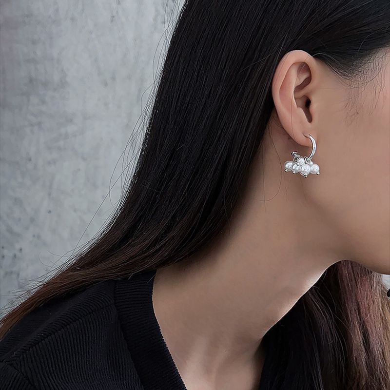 Bông Tai Chữ C Dạng Tua Rua Thời Trang Cho Nữ