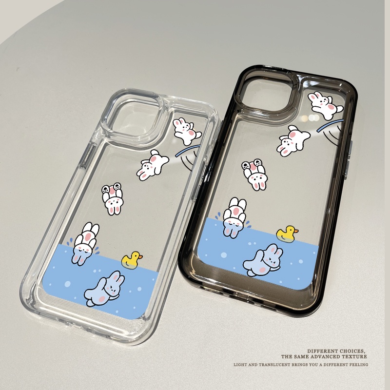 Ốp Điện Thoại tpu acrylic Hình Thỏ Cho iphone 6 6s 7 8 plus x xs max se 11 12 13 14 15 pro max plus