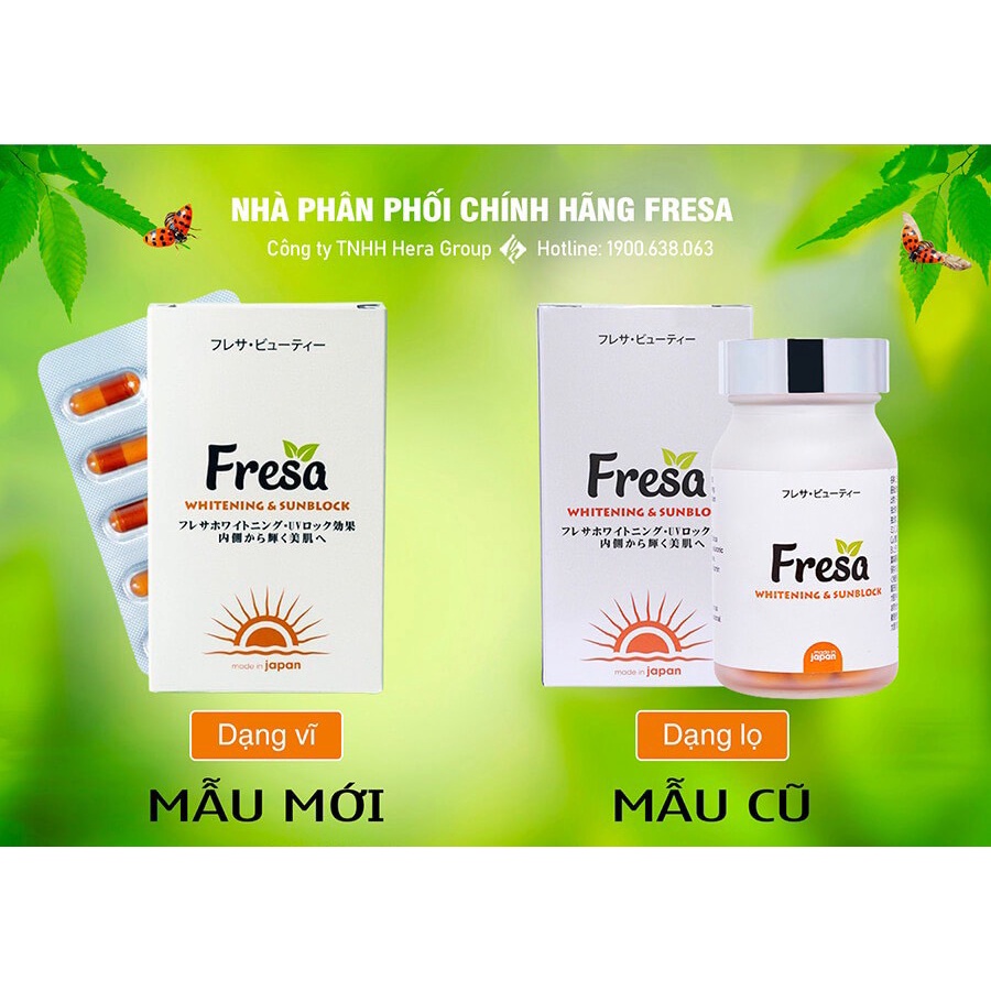 Viên uống chống nắng trắng da Fresa thế hệ mới Nhật Bản  hộp 90 viên - Út store