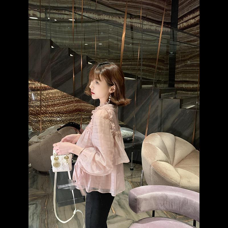 Áo Sơ Mi Chiffon Tay Dài Che Bụng Thời Trang Xuân Thu Cho Nữ Size 3Xl