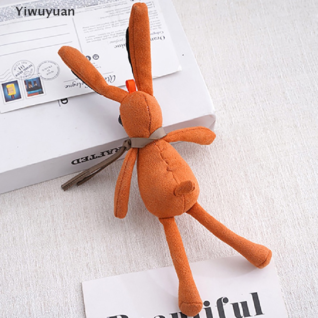 < Yiwuyuan > Móc Khóa Thỏ Nhồi Bông Tai Dài 24cm Đáng Yêu