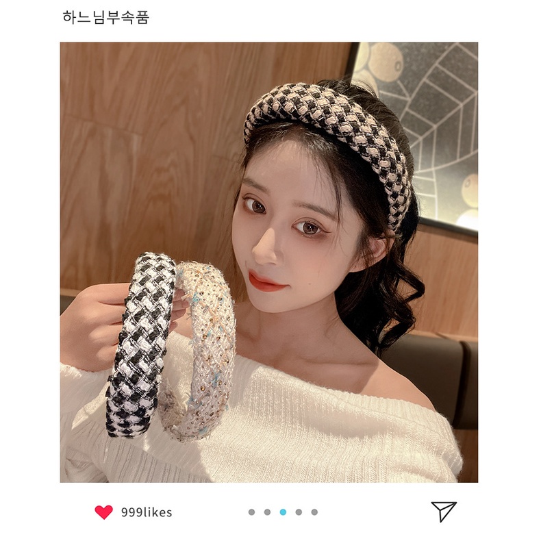 Băng Đô Cài Tóc Bàn Cờ Phụ Kiện Thời Trang Cho Nữ AB242