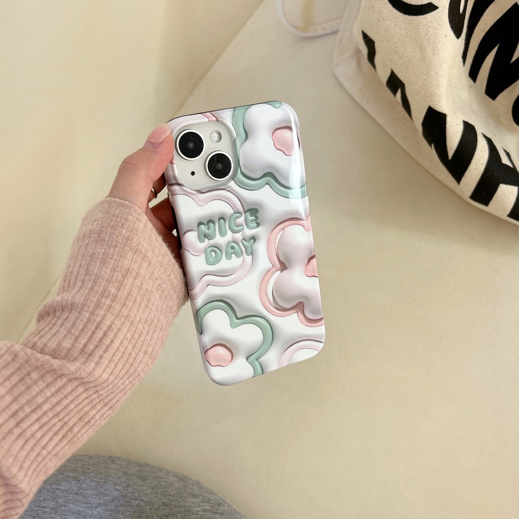 Ốp Điện Thoại Tpu Silicon Mềm Chống Sốc 2 Trong 1 in Họa Tiết Hoa Đơn Giản Cho iPhone 14 13 12 11 Pro Max