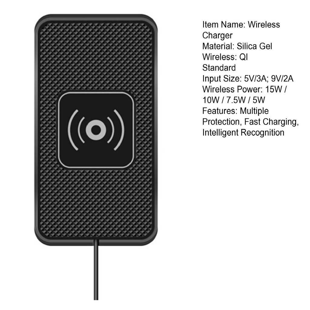 Bộ sạc không dây LENOVO QI 15W / 10W / 7.5W / 5W bảo vệ nhiệt độ trong xe hơi