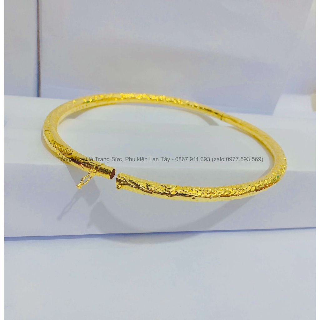 Kiềng cưới (kiềng cô dâu) mạ vàng 9999, tặng kèm hộp nhung