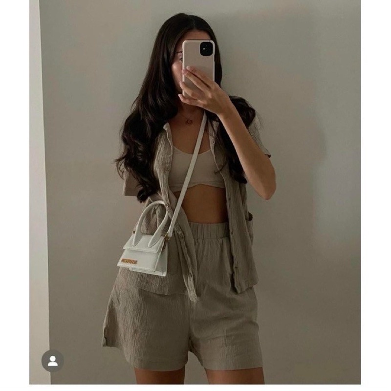 Túi xách nữ đeo chéo mini chữ Jac nổi size 15 da sần đẹp không để vừa điện thoại h94