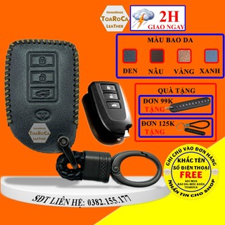 Bao Da Chìa Khóa Toyota Vios G 19-21, Yaris  Ô tô smartkey  Da Bò Cao Cấp Handmade Toaroca