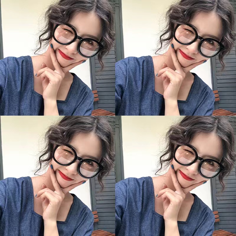 (KIQI-FASHION) COD Kính Cận Chống Ánh Sáng Xanh Gọng Tròn Thời Trang Hàn Quốc Cổ Điển Cho Nam Và Nữ