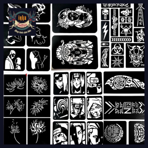 Khuôn xăm tạm thời  không kèm mực xăm