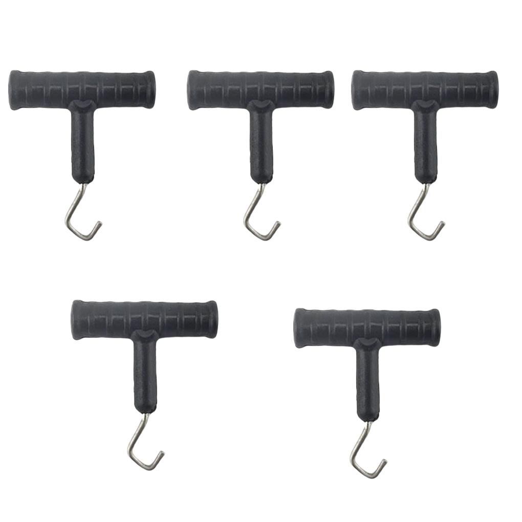 Set 5 Móc Câu Cá Hình Chữ T Linh Hoạt Chống Mài Mòn Chống Thấm Nước