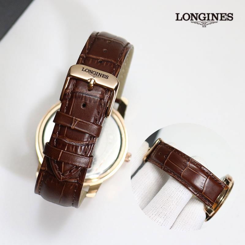 2-15✈Đồng Hồ Đeo Tay Longines Dây Da Thật Thật Phóng Đại Di Chuo Wiener Thanh Lịch Cho Nam Và Nữ