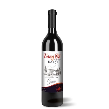 Rượu vang đỏ Đà Lạt Super 12,5%, 750 ml