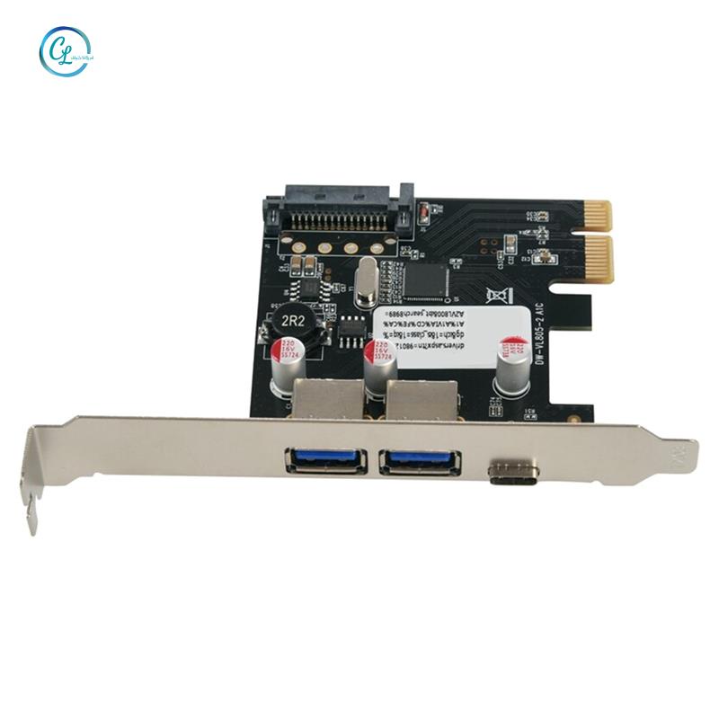 Thẻ Mở Rộng Pci-E USB 3.1 Type C 3.1 Sang 1 Type C Và 2 Type A 3.0 Chuyên Dụng Cho Máy Tính