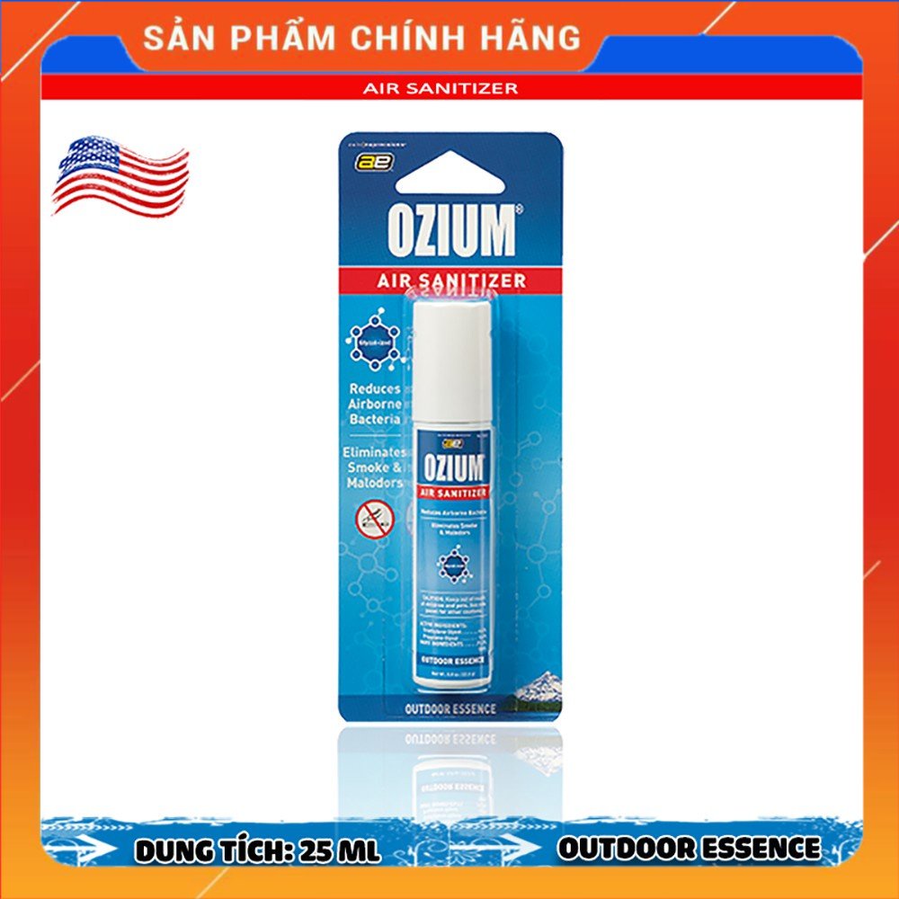 Xịt khử mùi diệt khuẩn ô tô Ozium 0.8 oz (25 ml) Outdoor Essence