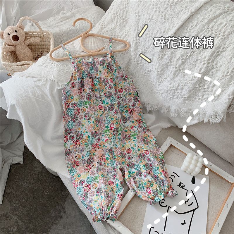 Bộ Áo Liền Quần Hai Dây Mùa Hè Dáng Suông Dễ Phối Đồ Cho Nữ