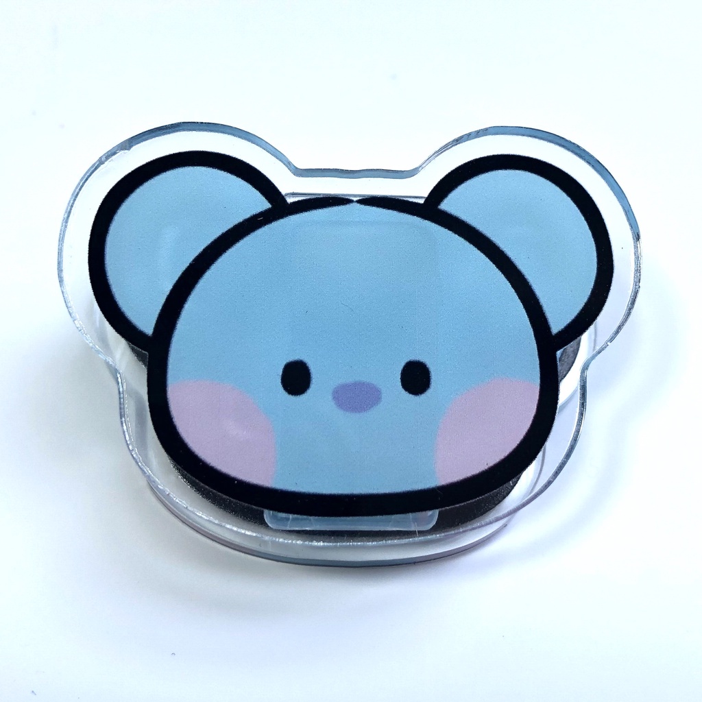 Kẹp Tóc Hai Mặt In Hoạ Tiết Hoạt Hình Nhóm Nhạc Kpop BTS Bằng