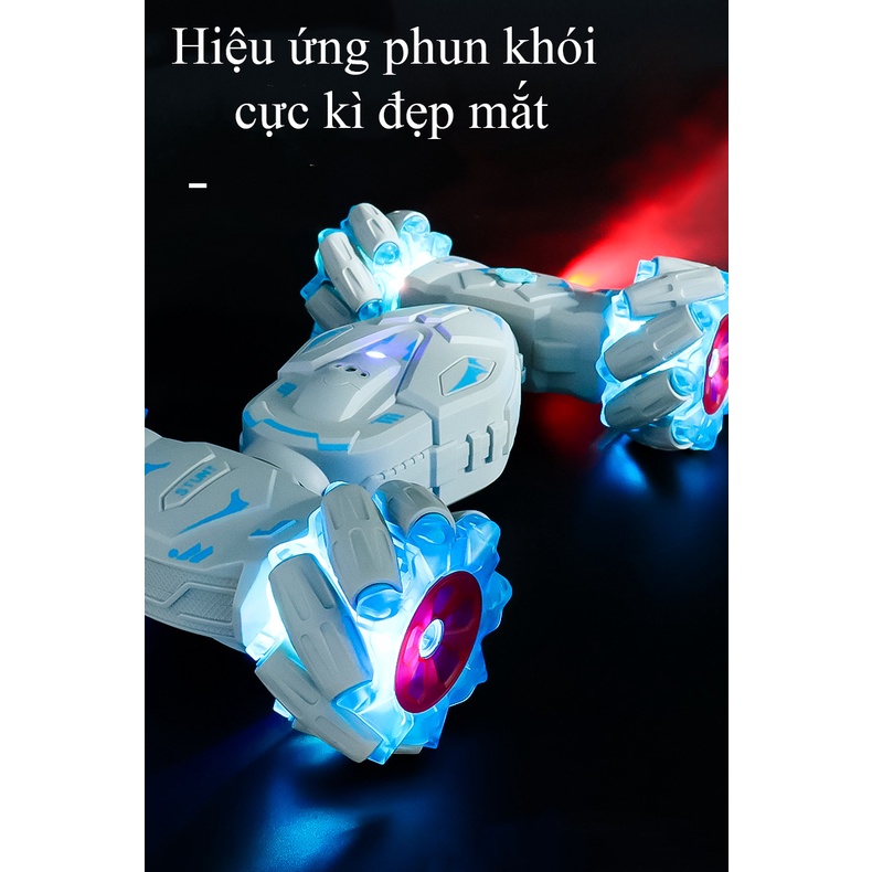 Xe ô tô điều khiển từ xa KAVY bằng cử chỉ có nhạc, đèn phun được khói xoay 360 độ cao