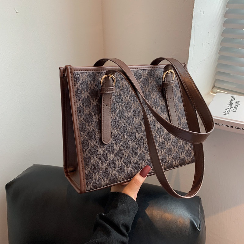 Túi Tote Đeo Vai Sức Chứa Lớn Mẫu Mới 2023 In Họa Tiết Thời Trang Cho Nữ