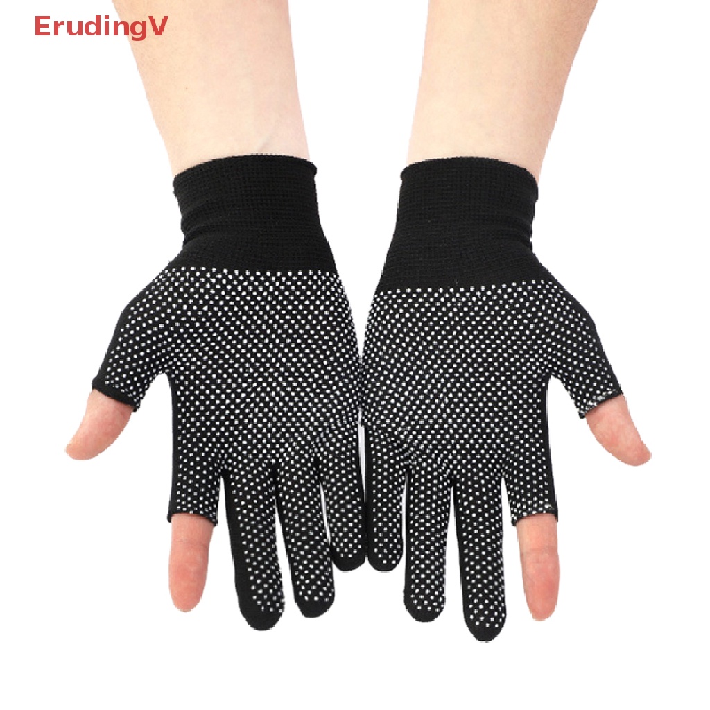 Găng Tay Nylon Nửa Ngón Chống Trượt Thoáng Khí Có Thể Chạm Màn Hình Cảm Ứng Cho Nam Nữ