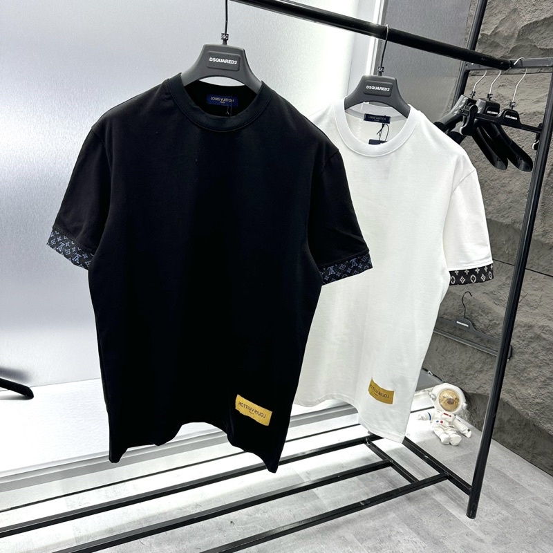 Áo phông nam nữ Premium Cotton trơn phối bo ống tay dệt hoa chữ thêu mác logo Eo Vì đơn giản basic AP11P