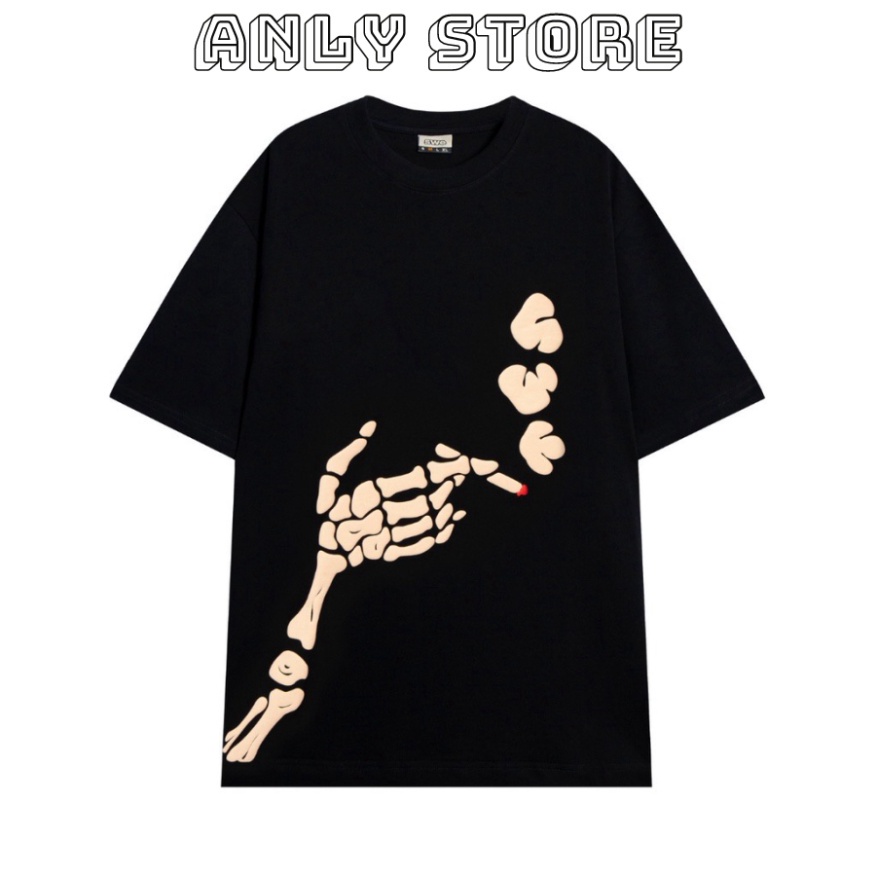 Áo thun SMOKED form rộng tay lỡ chất liệu cotton, Áo Phông Unisex Nam Nữ cá tính