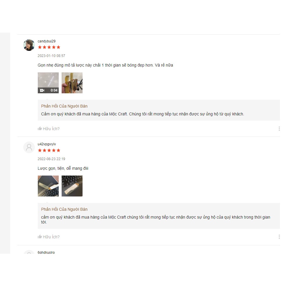 Lược sừng gấp gọn mini, phù hợp mang theo bên mình | TU08