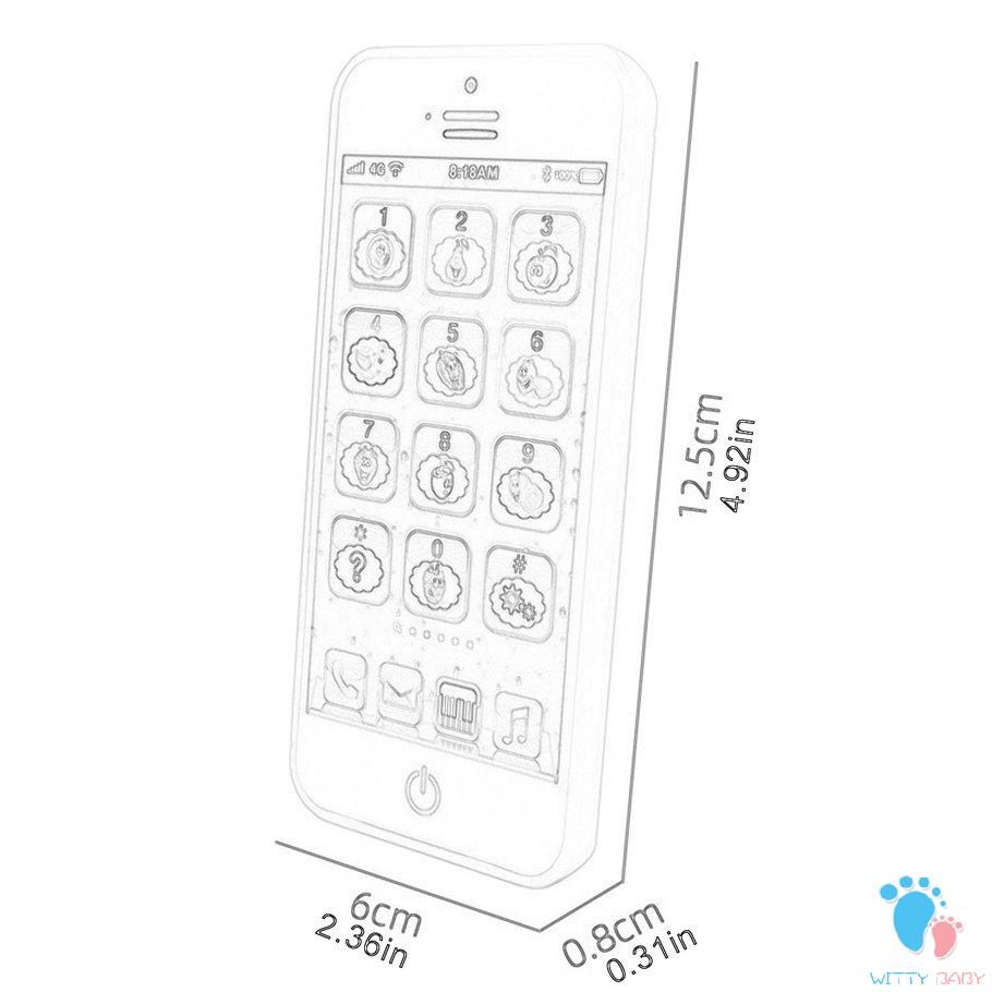 Children'S Educational Toys Mobile Phone Music Light Touch Screen Learning Toys Charging English Early Education Machine