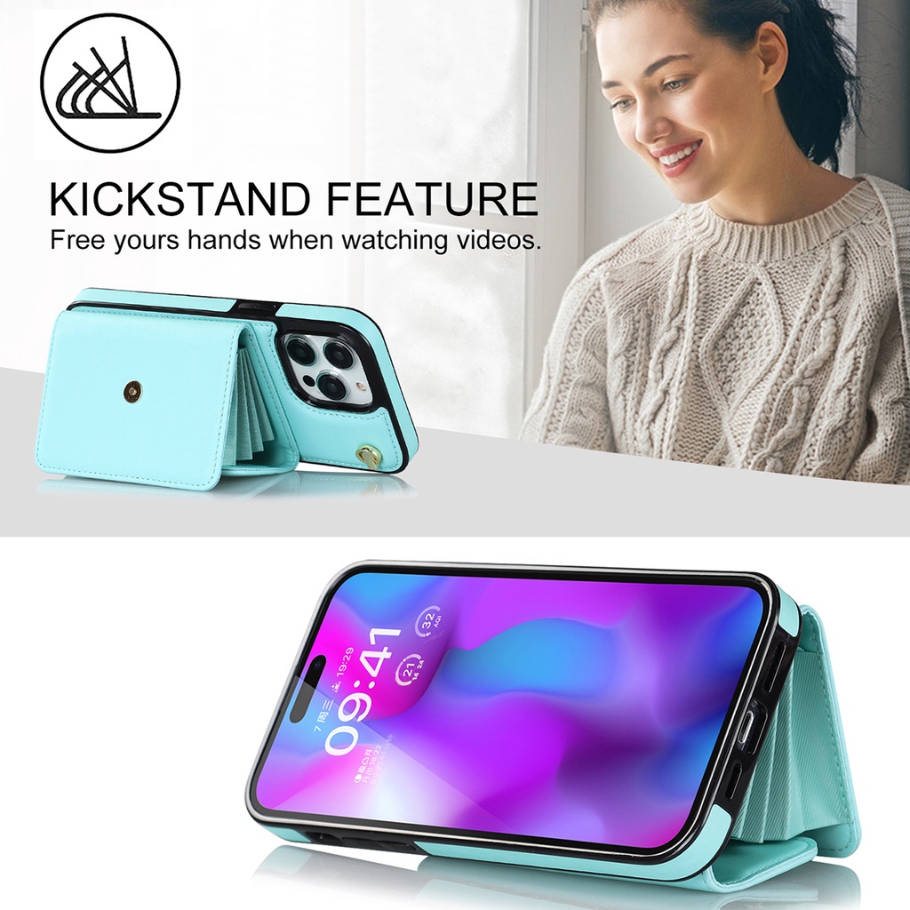 Thẻ Ốp Điện Thoại Da Kèm Dây Đeo Cho iphone 14 pro max 14 plus 15 pro max 11 12 pro max 13 pro max 13 mini x xr xs