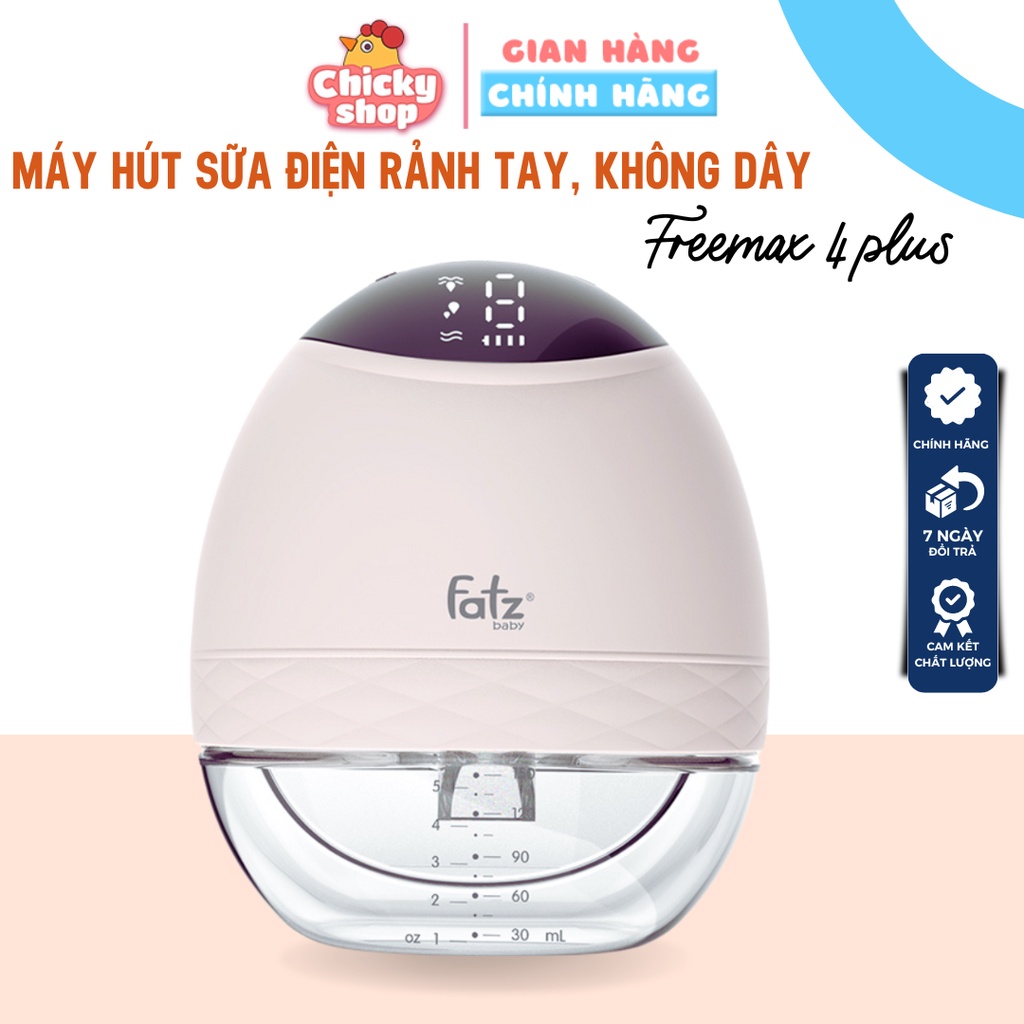 Máy hút sữa điện rảnh tay, không dây Fatzbaby - FREEMAX 4 PLUS - FB1277RH