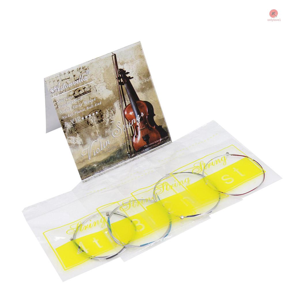 Bộ Dây Đàn Violin Lõi Thép Niken Mạ Niken Thông Dụng (E-A-D-G) 1 / 8-4 / 4 Violins