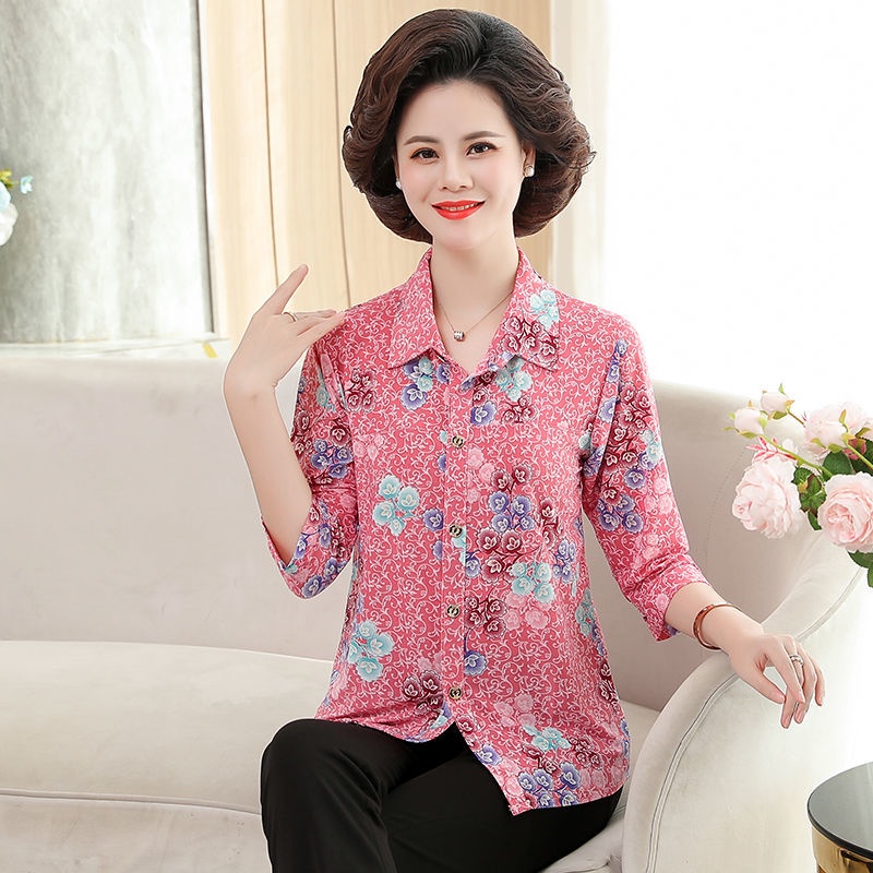 Áo Sơ Mi Ôm Dáng Thời Trang Mùa Hè 2023 60 Độ Cho Nữ Trung Niên