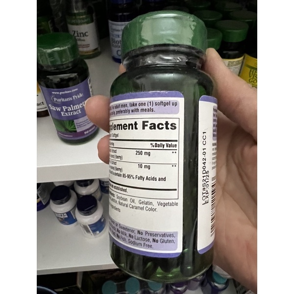 Saw palmetto 90 viên Puritan hỗ trợ tiền liệt tuyến date 2/2025