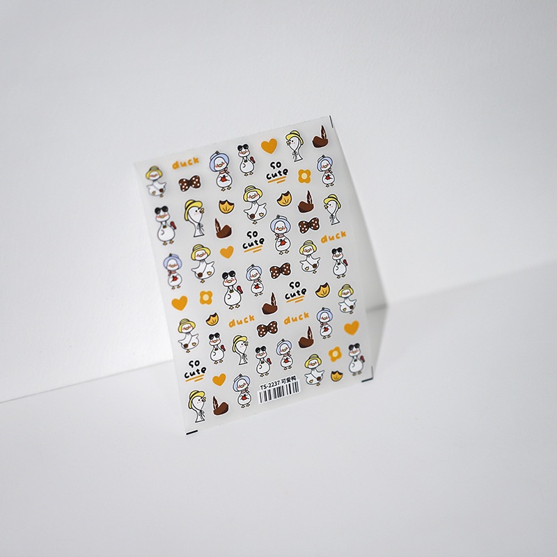 Miếng Dán Trang Trí Móng Tay 5D Hình Chú Vịt Dễ Thương TS-2237