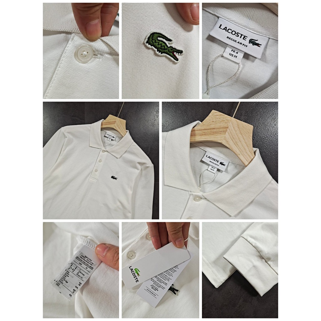 Hàng order xuất dư ***LACOSTE 22ss áo nam polo có ve áo giản dị dành cho nam giới công sở