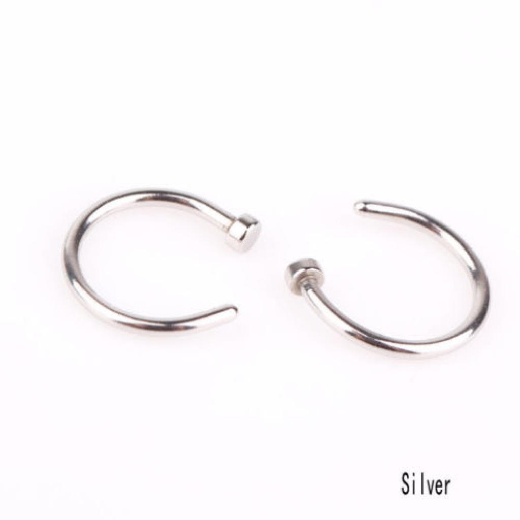 Set 2 Khuyên Mũi Bằng Thép Không Gỉ Cá Tính