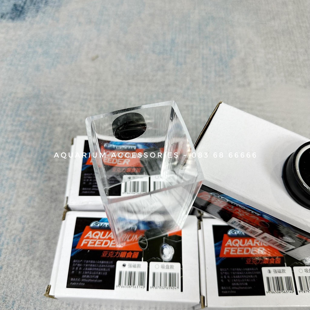 VASTOCEAN - AQUARIUM FEEDER - Lồng đứng / trụ mica trong cho cá ăn có hít nam châm