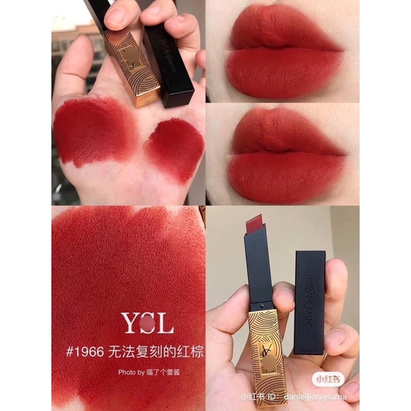 Son YSL The Slim Rouge 1966 – Màu Đỏ Gạch unbox