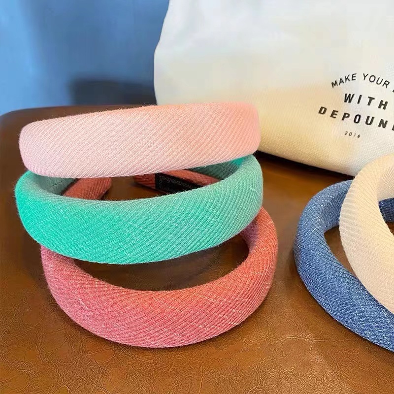 Băng Đô Cài Tóc Bản Rộng Màu Kẹo Phong Cách Hàn Quốc Mới 2023