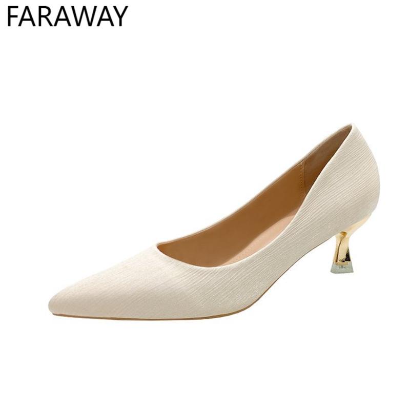 Giày Cao Gót Vải satin Mỏng Mũi Nhọn Thời Trang Mùa Thu 2022 Cho Nữ